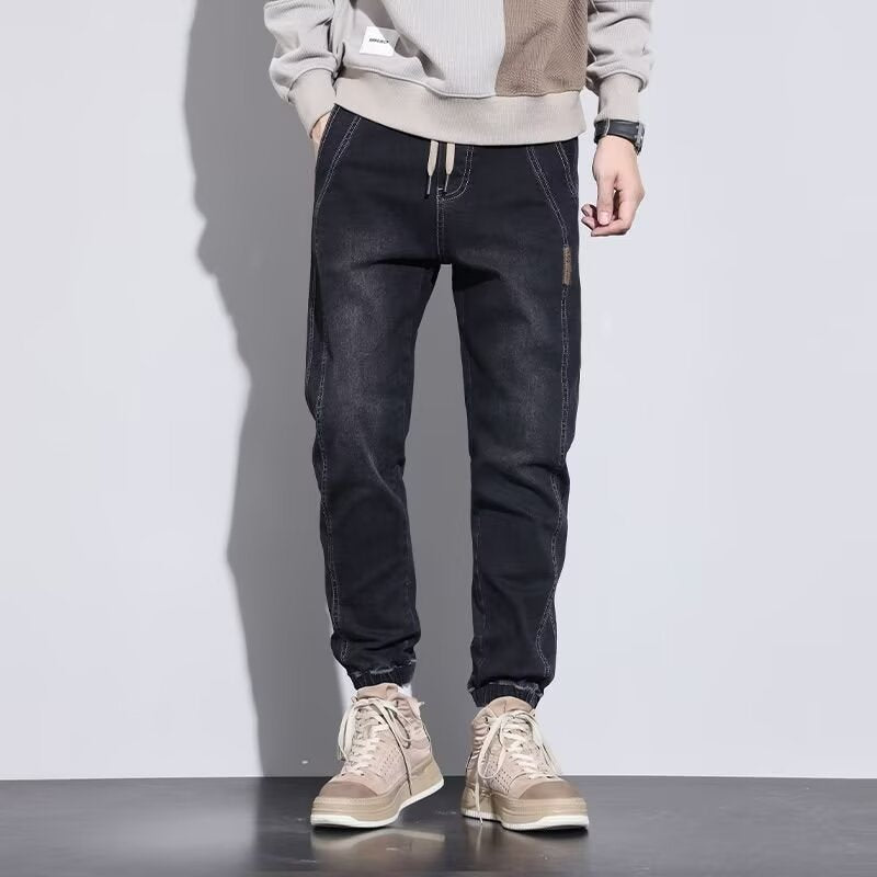 Loose Elastic Waist Jogger Men’s Casual Jeans Pants