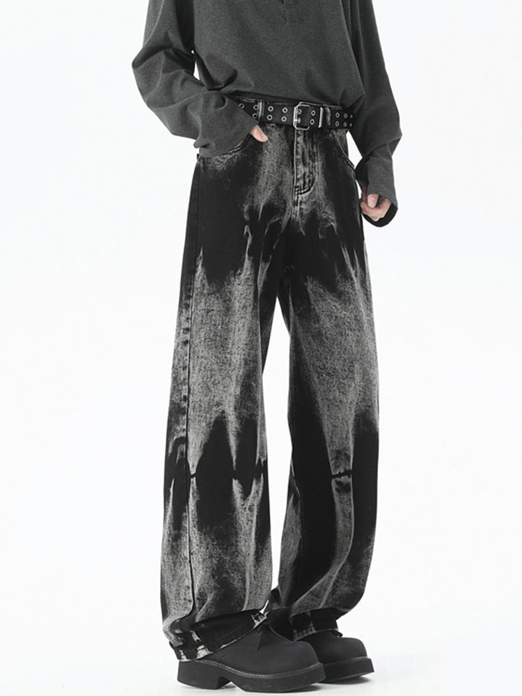 Black【】Xyp men's jeans - casual denim trousers with comfortable fit for everyday wear