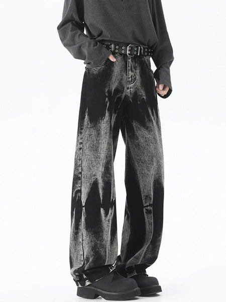 Black【】Xyp men's jeans - casual denim trousers with comfortable fit for everyday wear