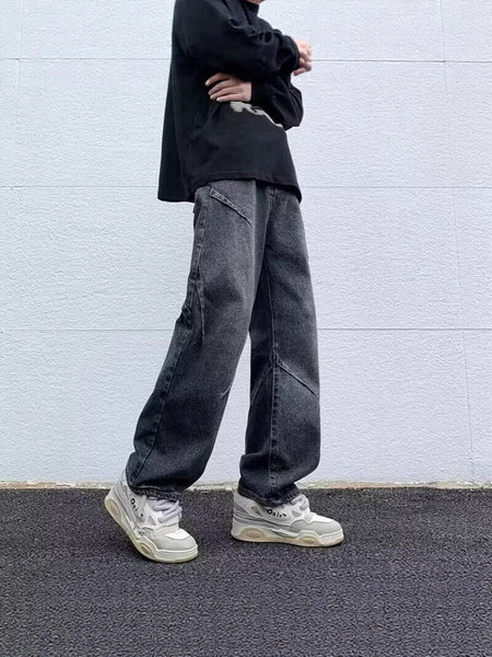 Blue【H177】Hw men's jeans - casual denim trousers with comfortable fit for everyday wear