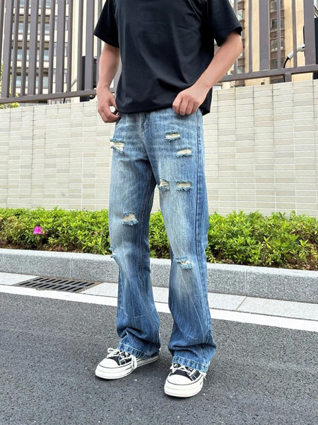 Blue [] Xyp men's jeans - casual denim trousers with comfortable fit for everyday wear