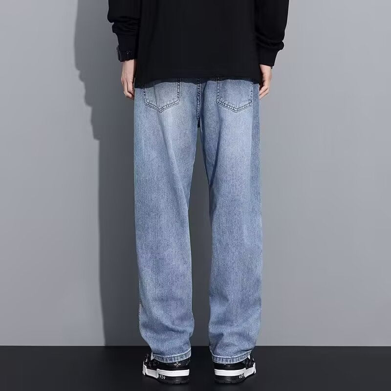 Men’s Vintage Loose Straight Washed Jeans