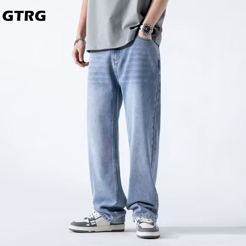 Men’s American Retro Loose Straight Jeans
