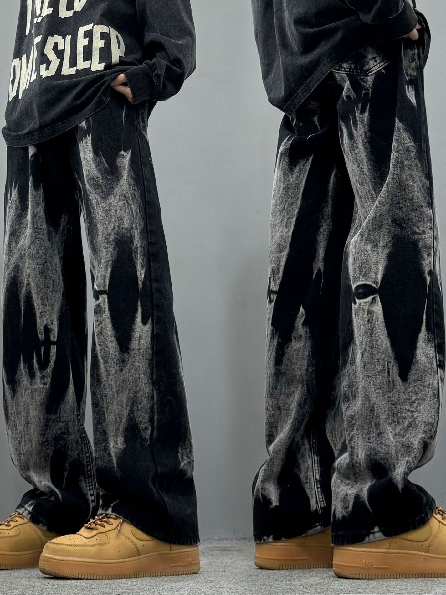 Black【】Xyp men's jeans - casual denim trousers with comfortable fit for everyday wear