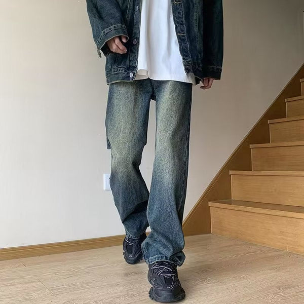 Retro Blue【T071】Xk men's jeans - casual denim trousers with comfortable fit for everyday wear