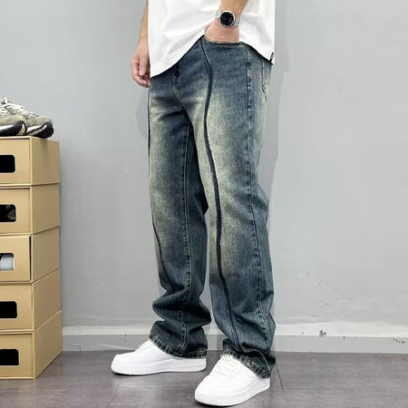 Blue【B36】Hw men's jeans - casual denim trousers with comfortable fit for everyday wear