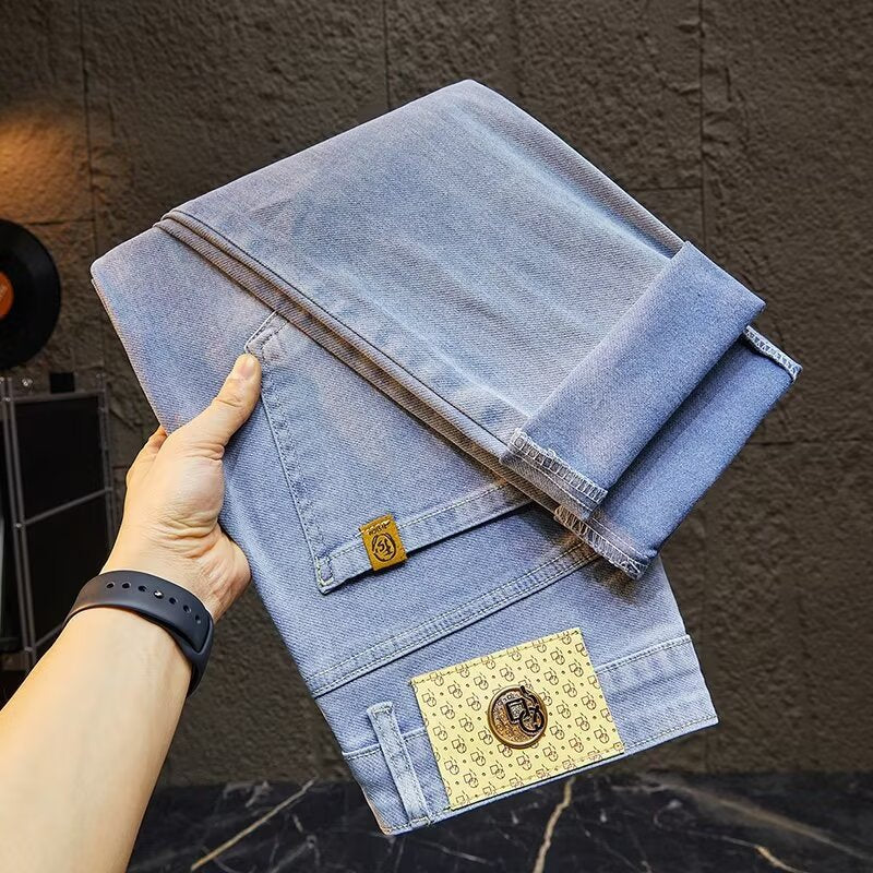 Blue【B10】Xk men's jeans - casual denim trousers with comfortable fit for everyday wear