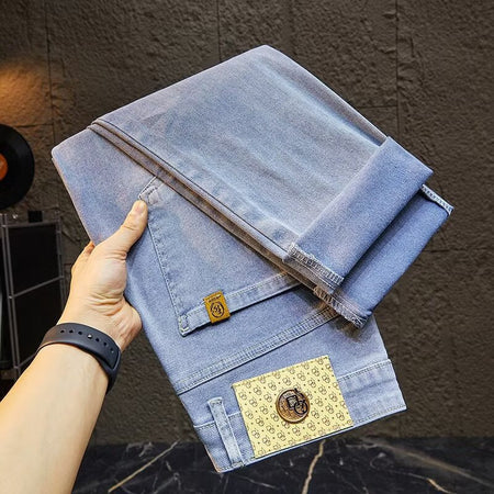 Blue【B10】Xk men's jeans - casual denim trousers with comfortable fit for everyday wear
