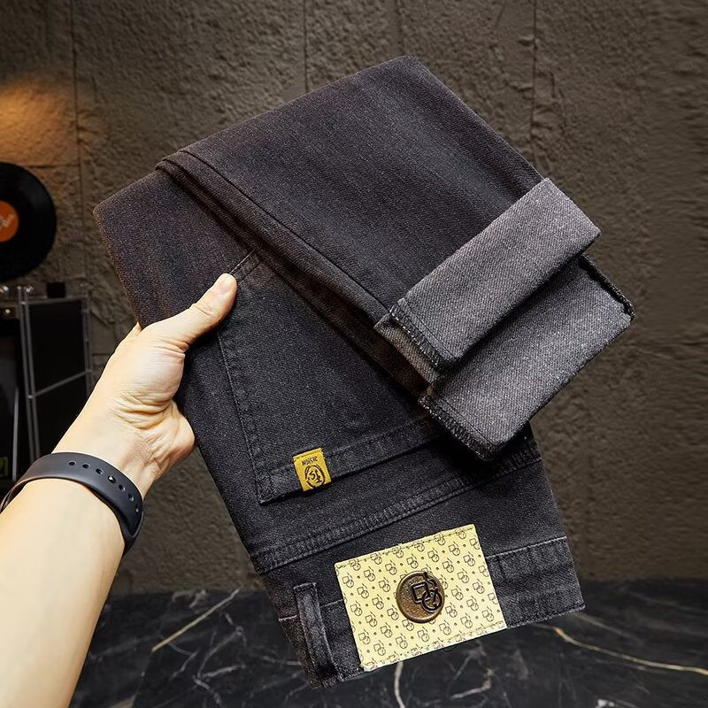 Men’s Ice Silk Slim Straight Jeans