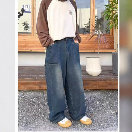 Dark Blue【B59】Hw men's jeans - casual denim trousers with comfortable fit for everyday wear