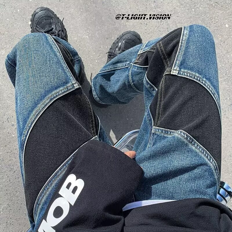 Gray【】Hw men's jeans - casual denim trousers with comfortable fit for everyday wear