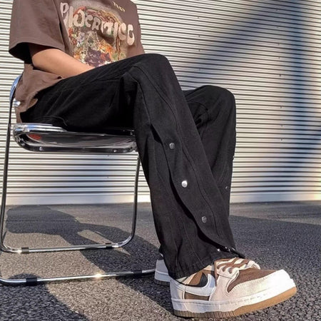 Black【E22】Hw men's jeans - casual denim trousers with comfortable fit for everyday wear