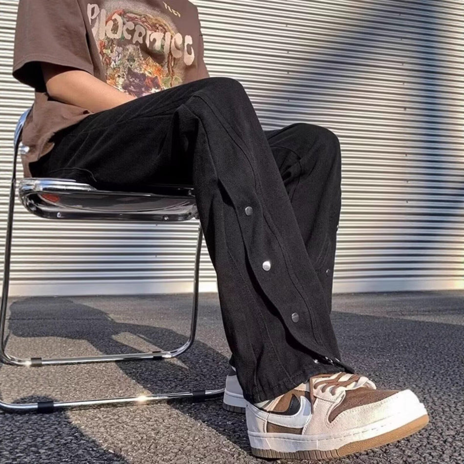 Black【E22】Hw men's jeans - casual denim trousers with comfortable fit for everyday wear