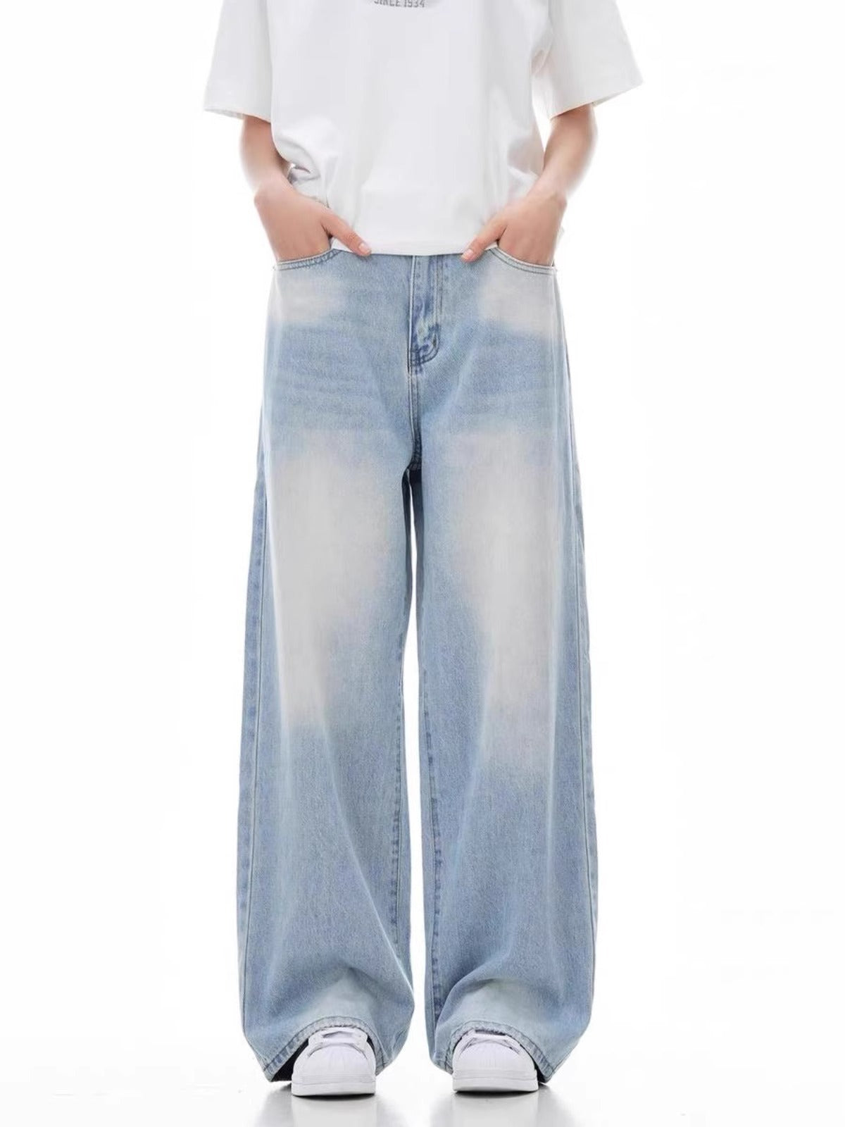 Blue【】Xyp men's jeans - casual denim trousers with comfortable fit for everyday wear