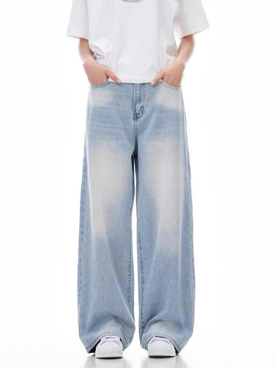Blue【】Xyp men's jeans - casual denim trousers with comfortable fit for everyday wear