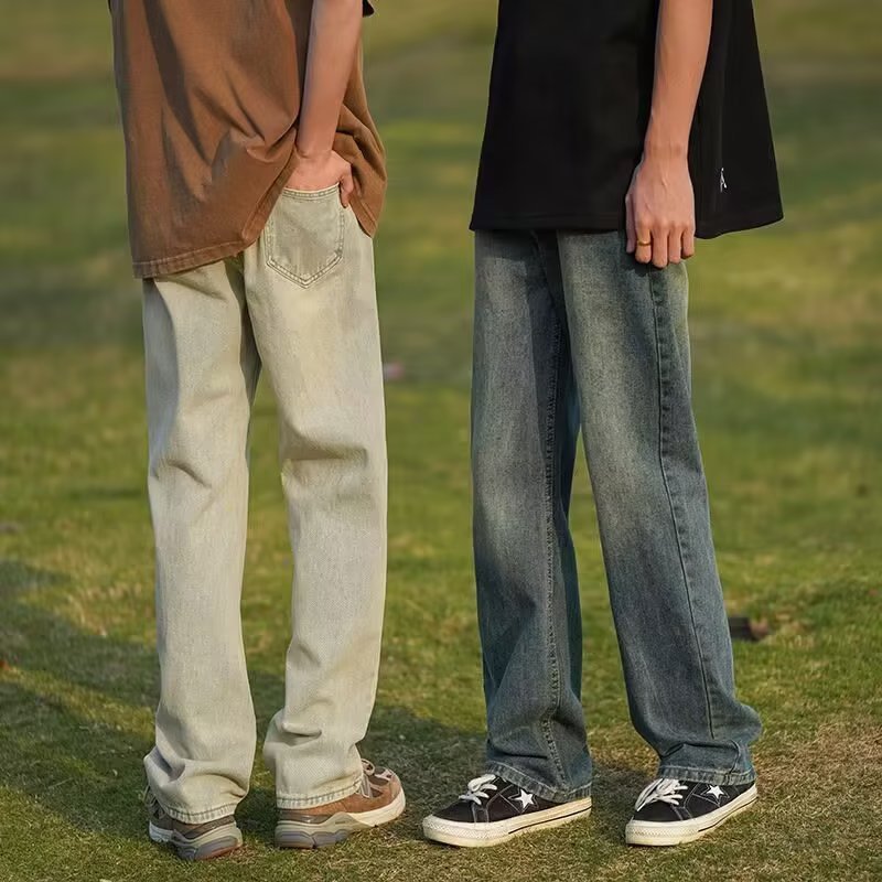 Light Blue【T071】Xk men's jeans - casual denim trousers with comfortable fit for everyday wear