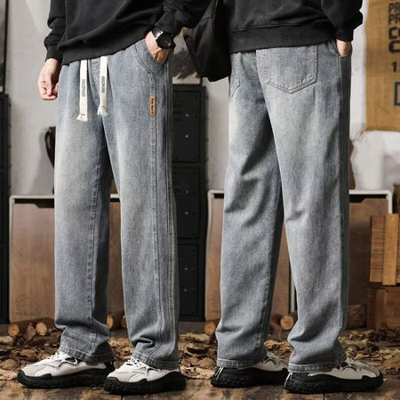 Black【】Xk men's jeans - casual denim trousers with comfortable fit for everyday wear