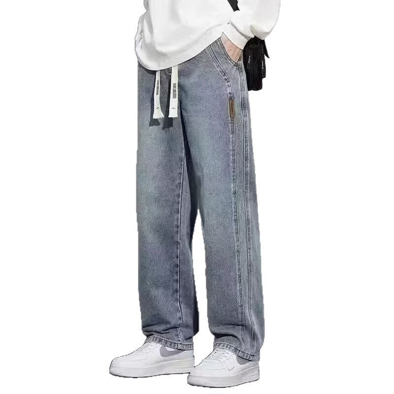 Dark Blue Plus Velvet [] Dln men's jeans - casual denim trousers with comfortable fit for everyday wear