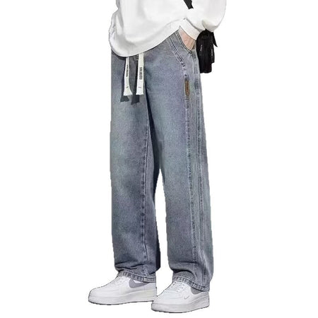 Dark Blue Plus Velvet [] Dln men's jeans - casual denim trousers with comfortable fit for everyday wear