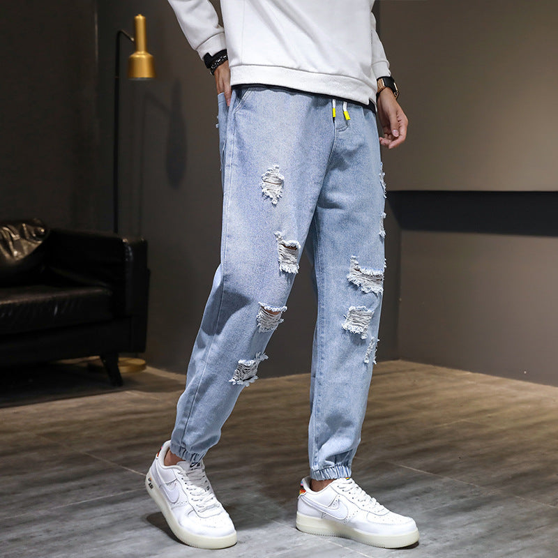 Blue【G47】Xk men's jeans - casual denim trousers with comfortable fit for everyday wear