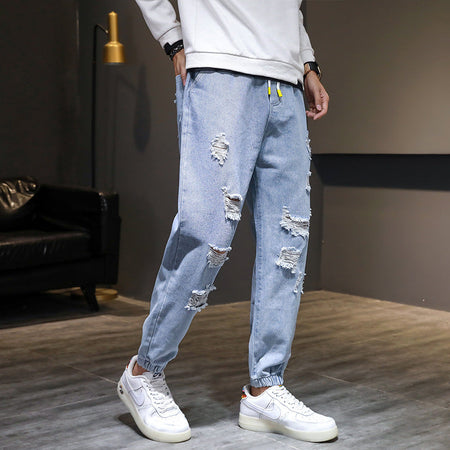 Blue【G47】Xk men's jeans - casual denim trousers with comfortable fit for everyday wear