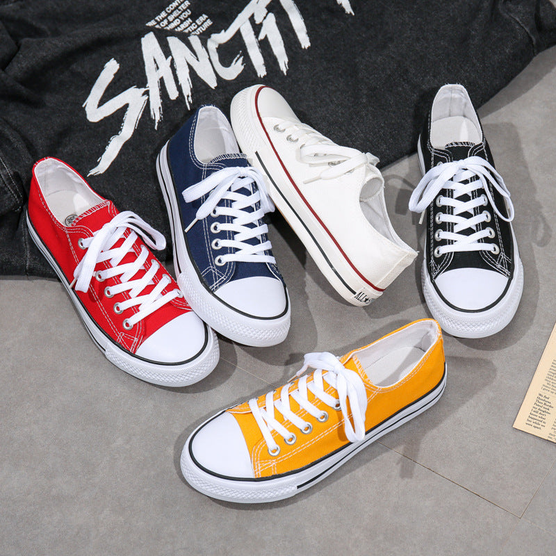 Men’s Korean Style Canvas Shoes Casual Low Top Sneakers