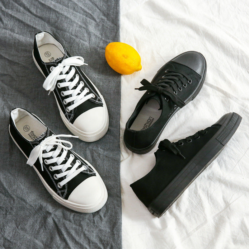 Couple Canvas Shoes Low Top Casual Sneakers Plus Size