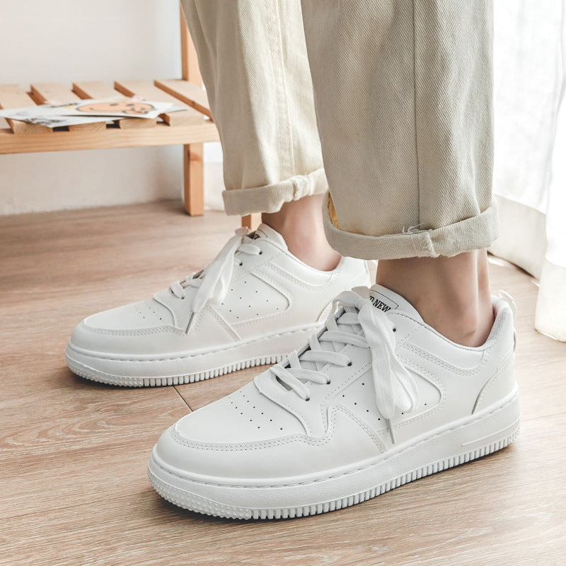 Pure White men's sneakers - casual athletic shoes with cushioned comfortable sole