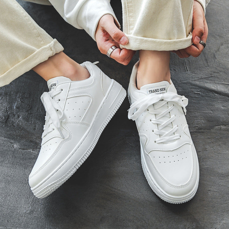Men’s White Casual Shoes Breathable Trendy Sneakers