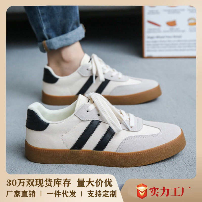 Men’s Breathable Canvas White Casual Sneakers 2024