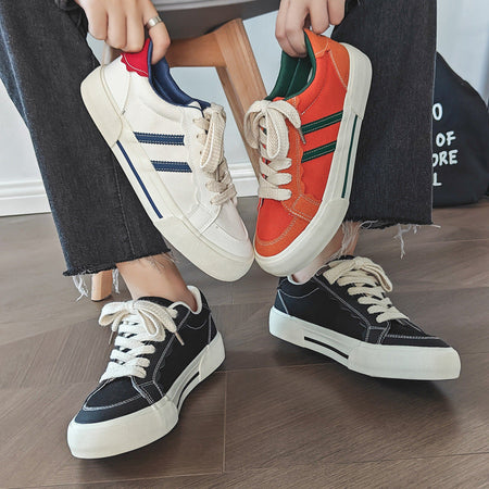Black men's sneakers - casual athletic shoes with cushioned comfortable sole