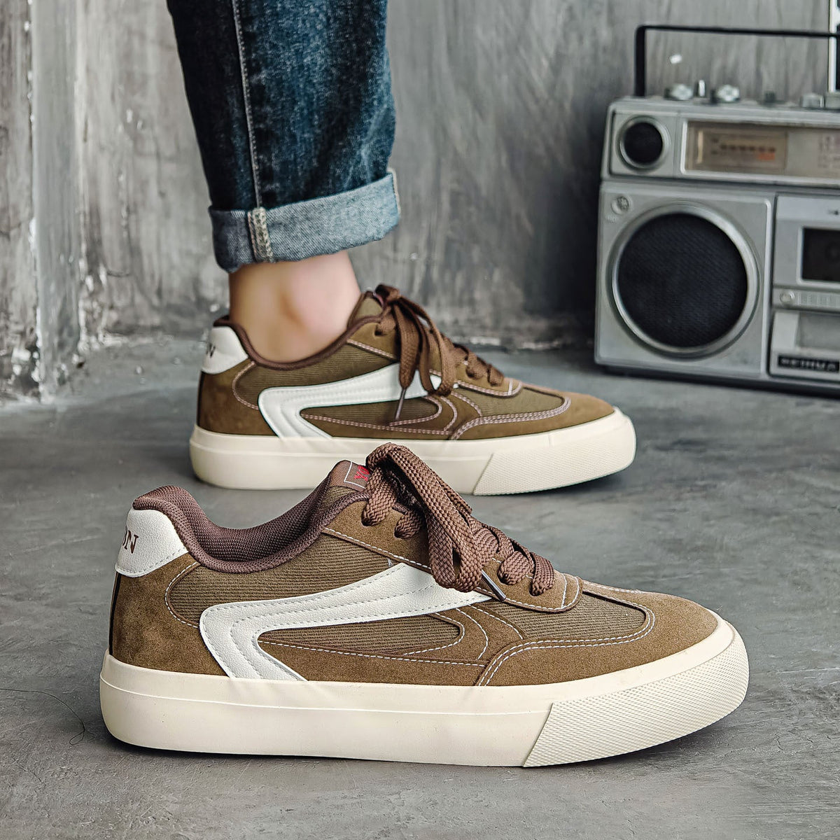 Black men's sneakers - casual athletic shoes with cushioned comfortable sole