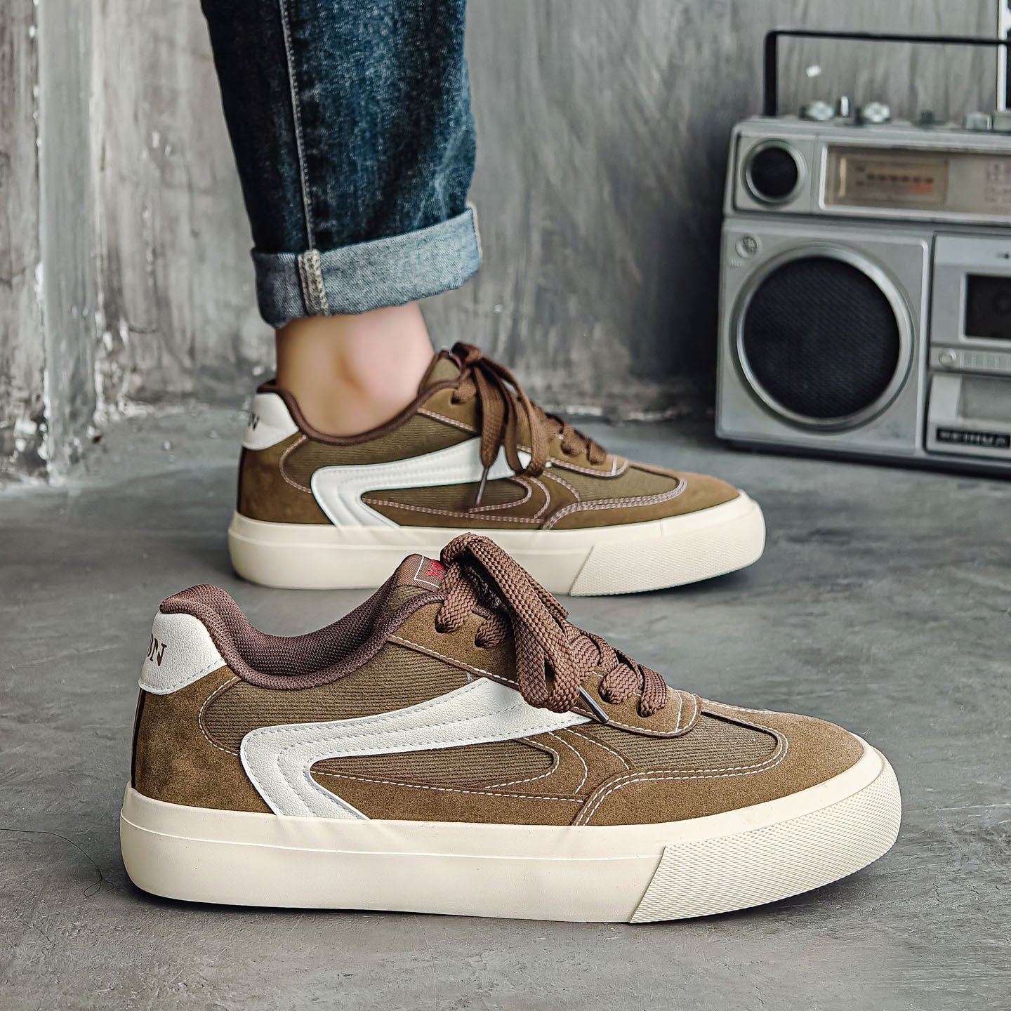Black men's sneakers - casual athletic shoes with cushioned comfortable sole