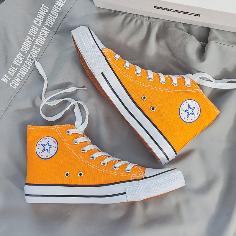 Men’s High Top Canvas Sneakers Korean Style Casual Shoes