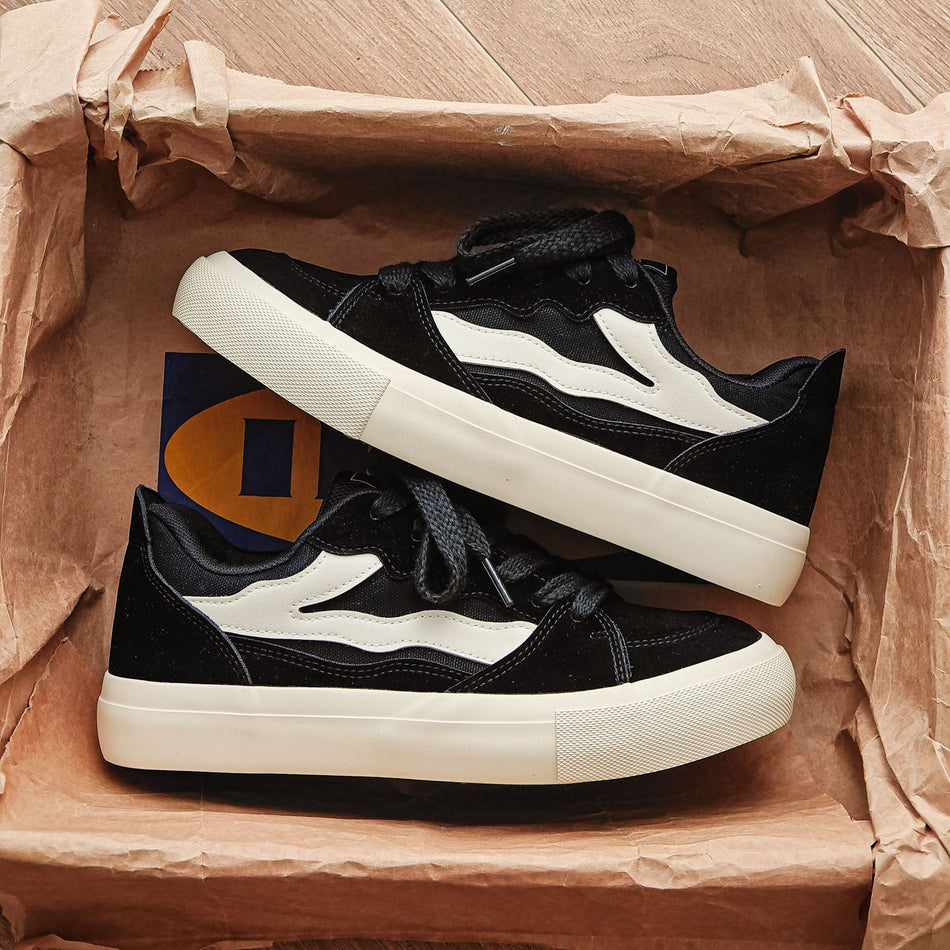 Black men's sneakers - casual athletic shoes with cushioned comfortable sole