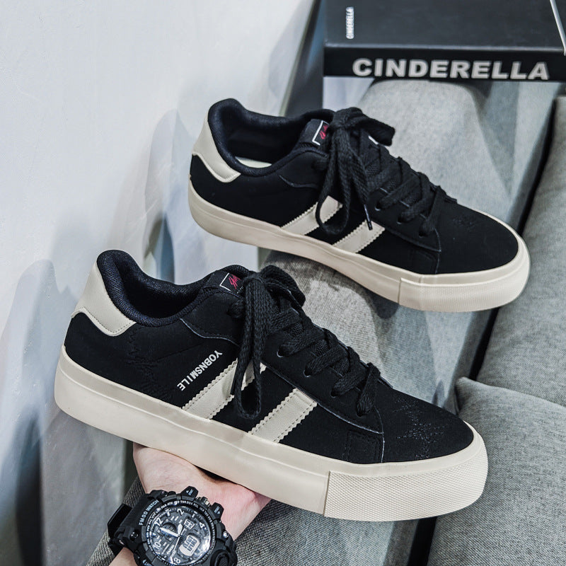 Men’s Thick Sole Canvas Sneakers Korean Style Casual Shoes
