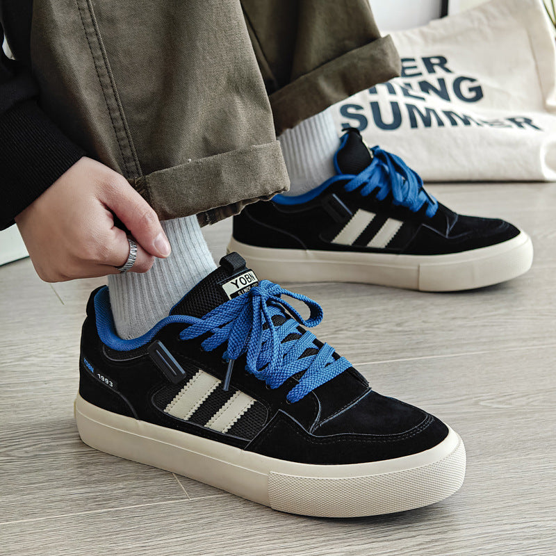 Men’s Black Loafers Thick Sole Casual Sneakers 2026