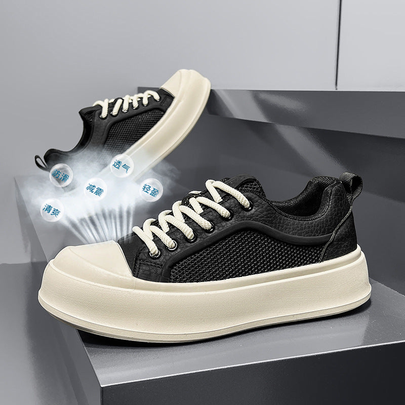 Men’s Korean Style Casual Sneakers Breathable Shoes 2026