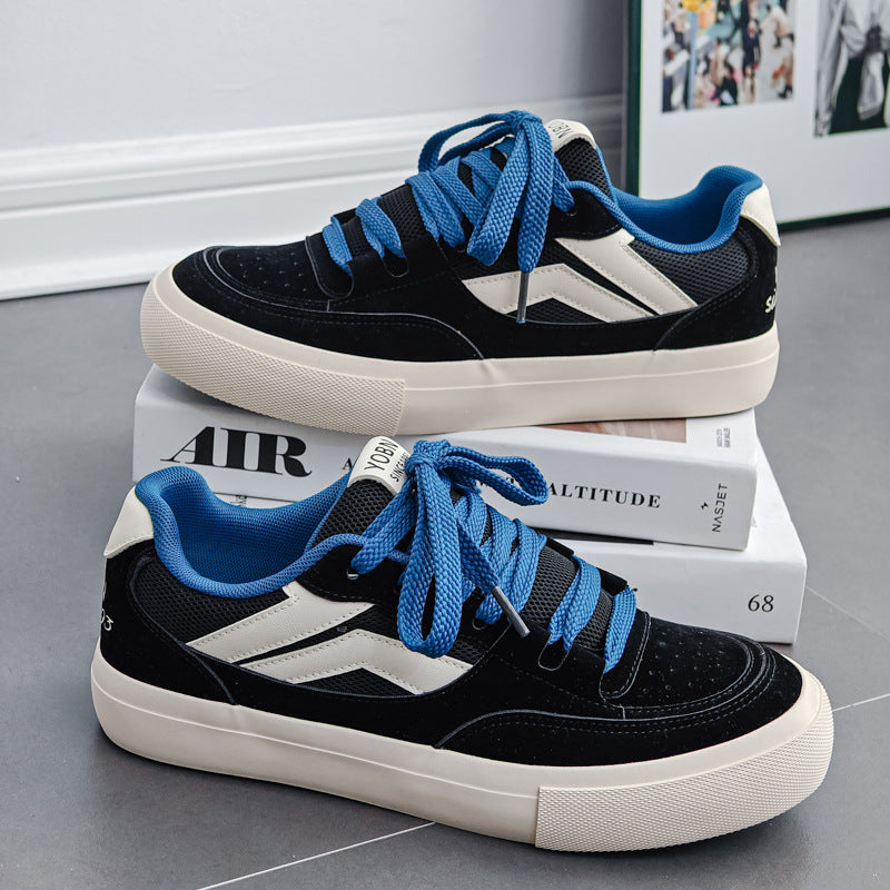 Black Blue men's sneakers - casual athletic shoes with cushioned comfortable sole
