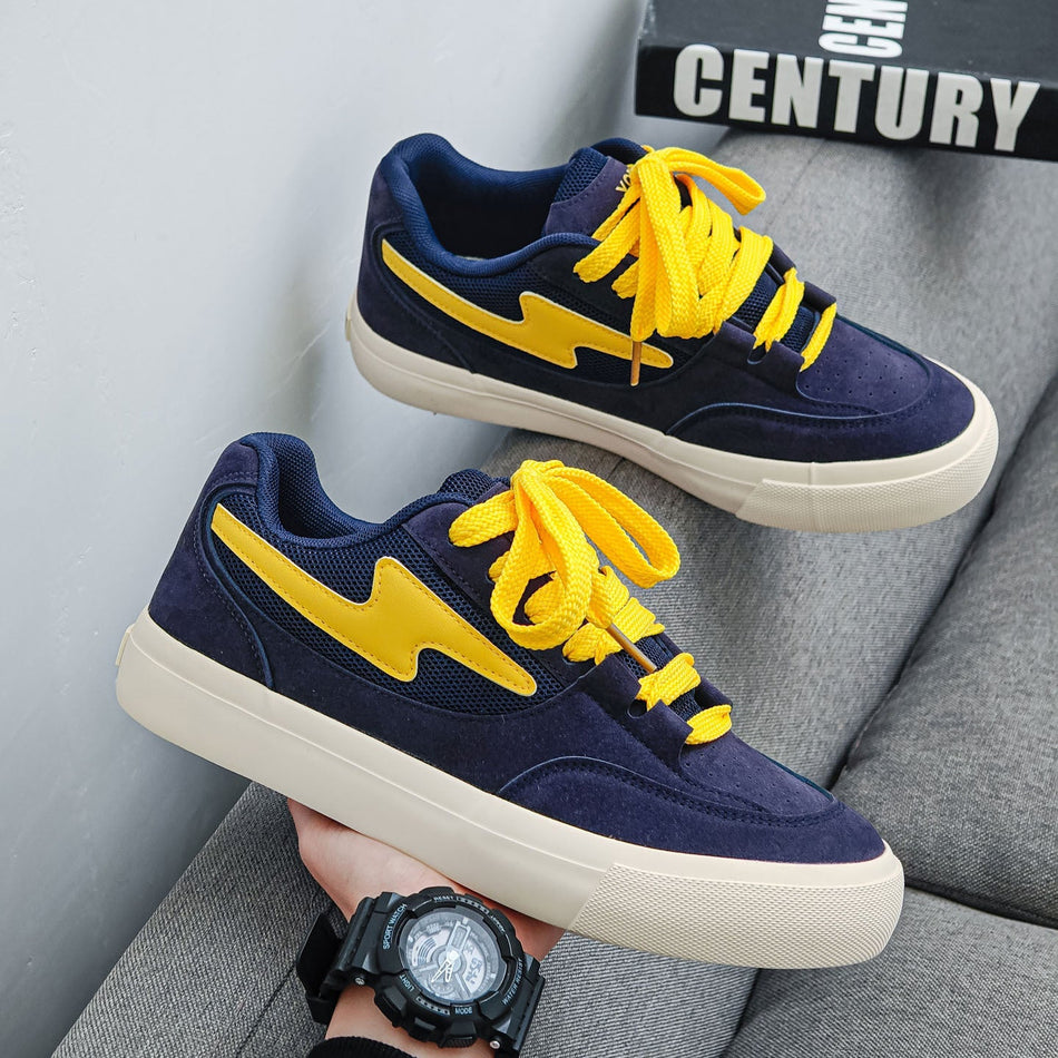 Men’s Thick Sole Canvas Sneakers Paisley Casual Shoes