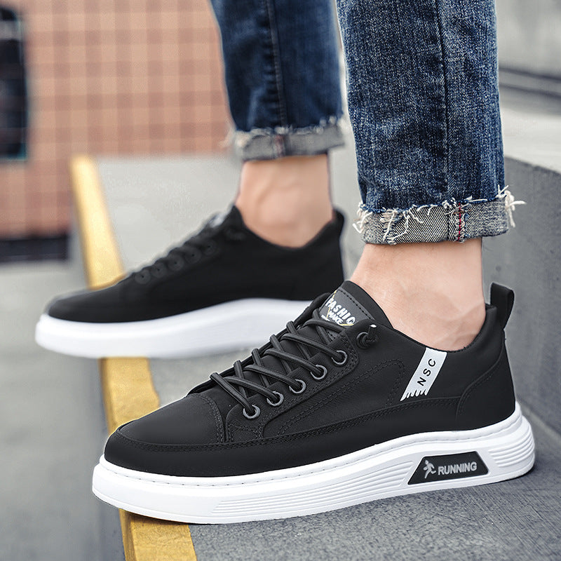 Green men's sneakers - casual athletic shoes with cushioned comfortable sole