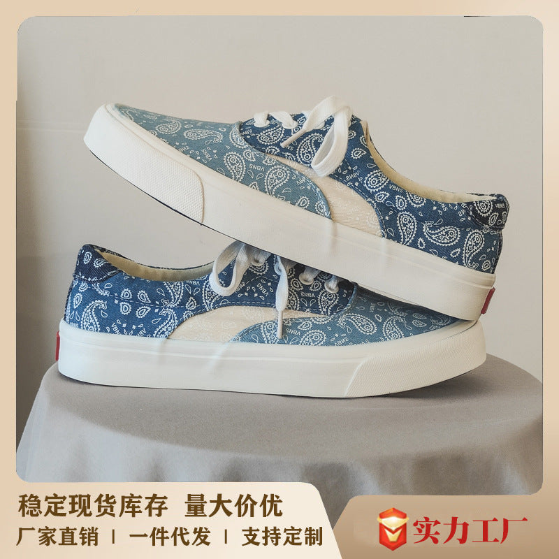 Men’s Couple Canvas Sneakers Printed Casual Shoes 2025