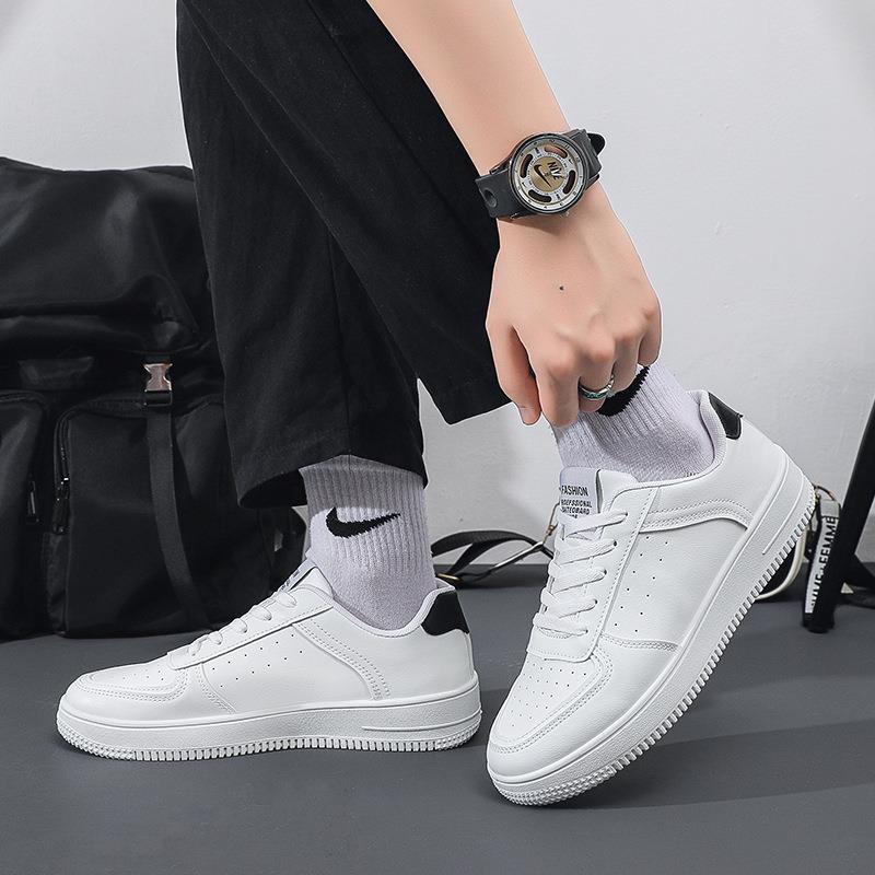 Men’s White Casual Sneakers Air Force Style Shoes
