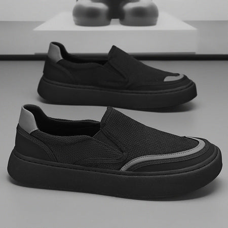 Summer Breathable Canvas Lazy Casual Thick Sole Men Shoes
