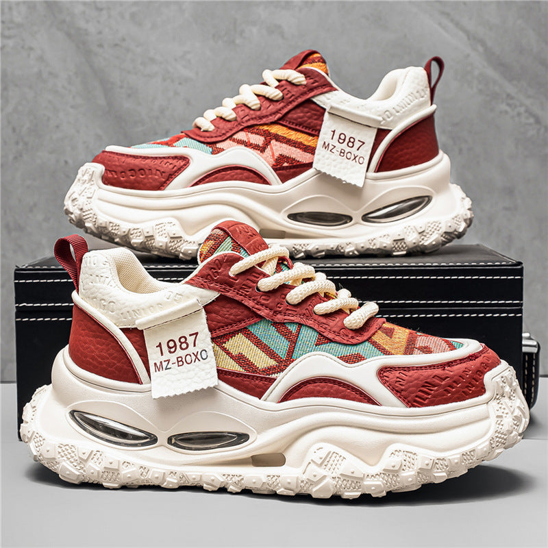 2026 Light Luxury Thick Sole Height Boost Men Sneakers