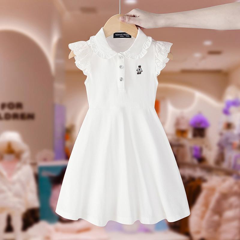 White girls Korean-style princess summer dress for casual and seasonal wear