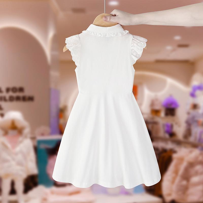 Girls Korean Princess Dress Summer Lapel Style