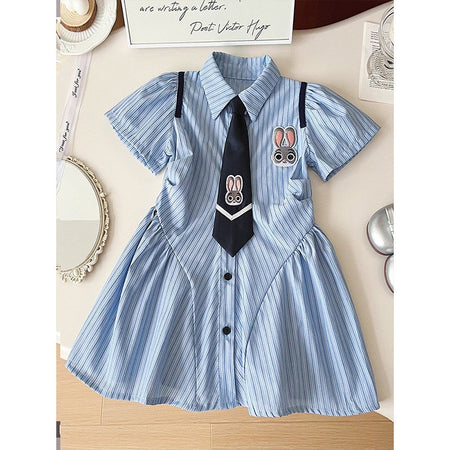 girls Korean-style princess summer dress for casual and seasonal wear