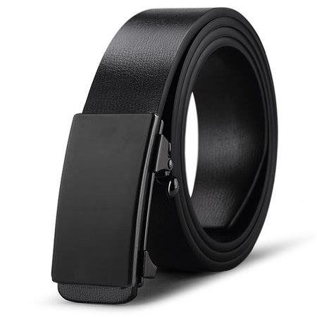 Men's genuine leather belt with wyk-01 - automatic buckle design for casual and formal wear