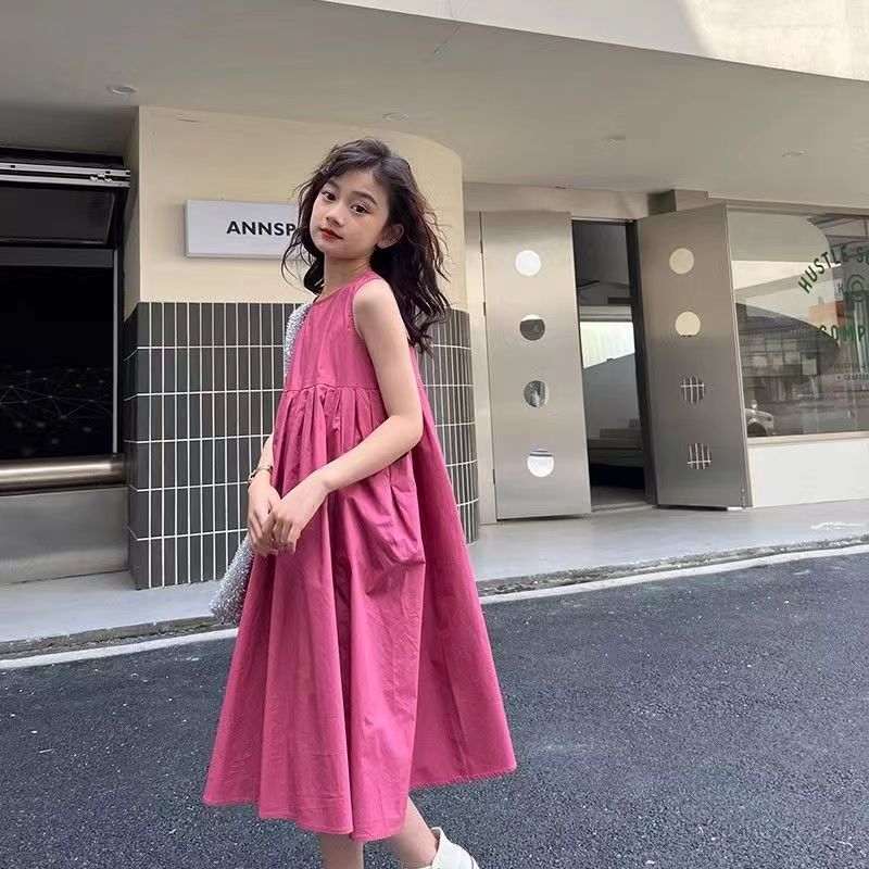girls Korean-style princess summer dress for casual and seasonal wear